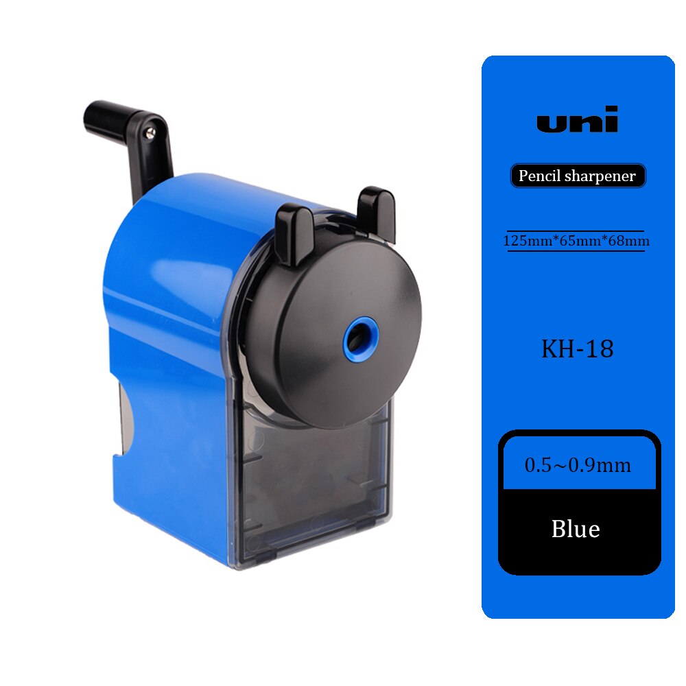 UNI Sacapuntas de lápiz mano manivela KH-20 /18 tamaño medio lápiz ajustable sacapuntas longitud de aleación de sacapuntas de Estudiante: KH-18 blue