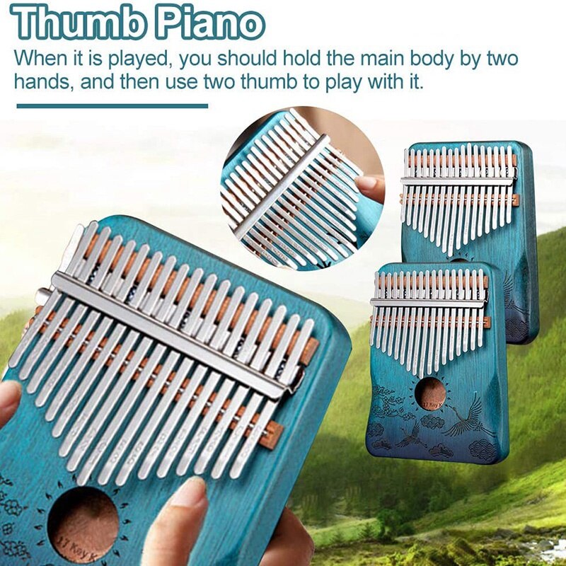 Cega 17 Keys Kalimba Thumb Piano Wooden Finger Piano Marimba Musical
