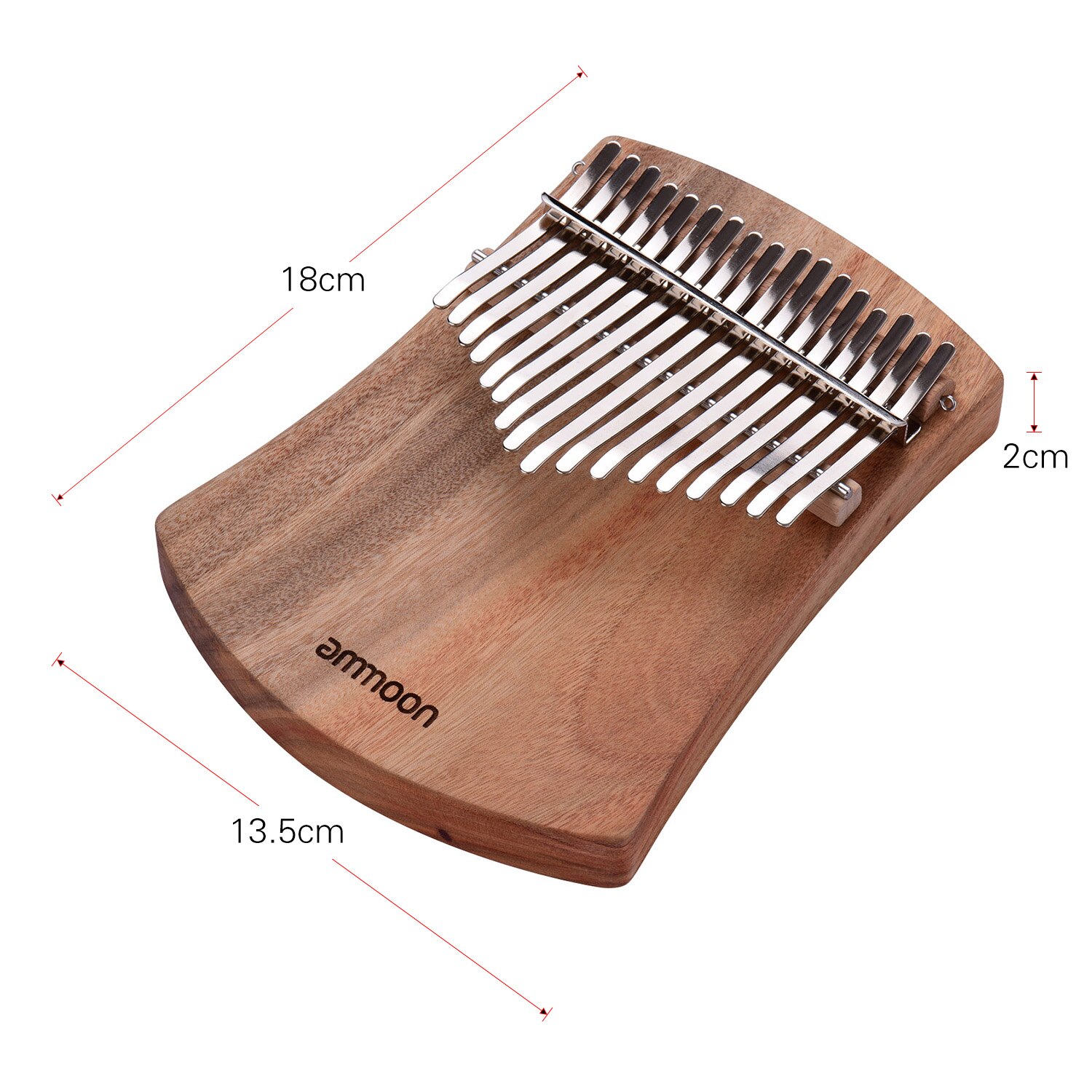ammoon Kalimba 17-Key Thumb Piano Camphorwood C Tone Finger Piano with Carry Bag Music Book Musical Scale Stickers Tuning Hammer