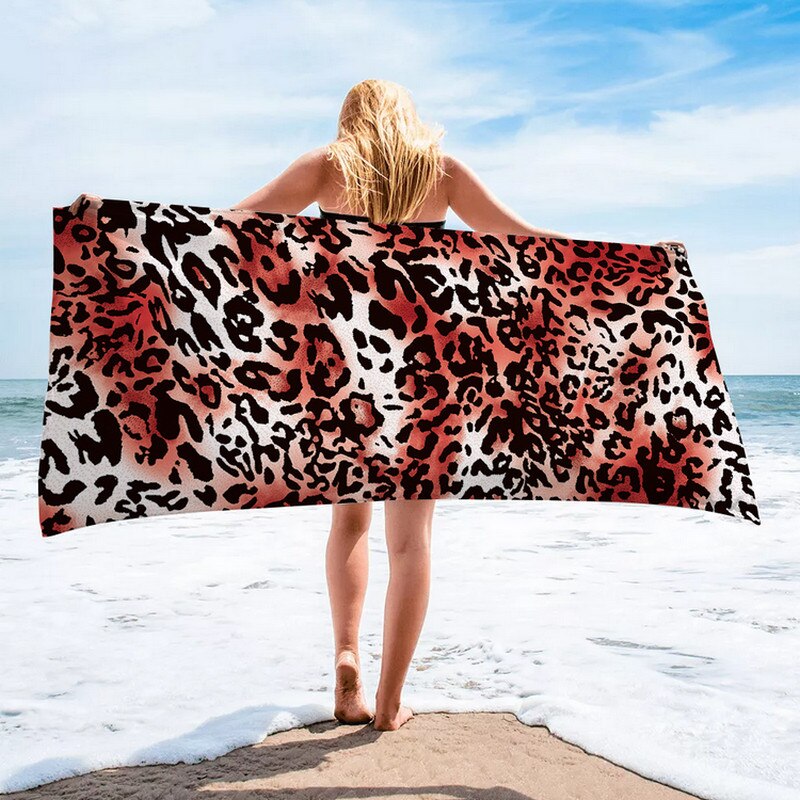 7 farve trykte sommer badehåndklæde firkantet afslappet strand swimmingpool blød krop håndklæde sommer surf kappe tæppe: G