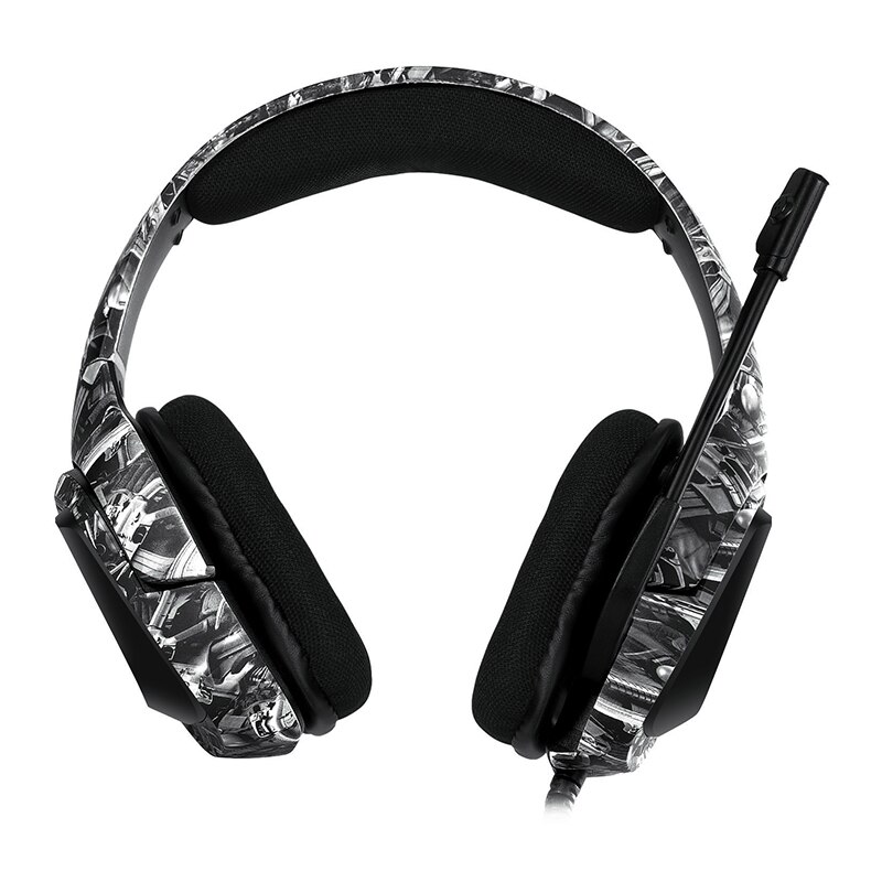 Onikuma  k20 ps4 gaming headset met usb-kabel, 3.5mm stereo hoofdtelefoons met microfoon, led-lampje, oortelefoon voor pc, laptop, tablet, gamer