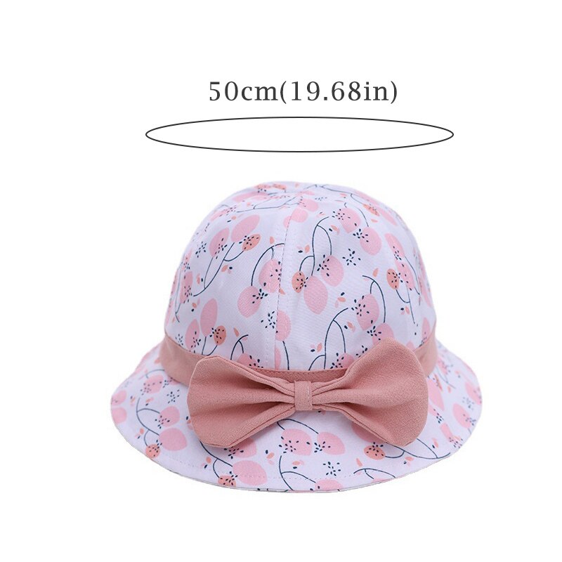 Leuke Strik Baby Emmer Hoed Zomer Outdoor Kids Zon Hoeden Bloem Gedrukt Zachte Baby Meisjes Hoed Peuter Caps