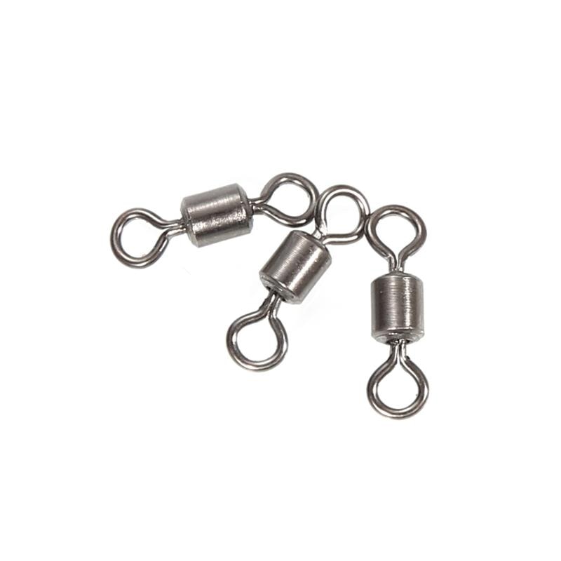 50pcs américain 8 mot anneau poisson outil Linker roulement à billes rotatif solide anneau mer pêche crochet connecteur