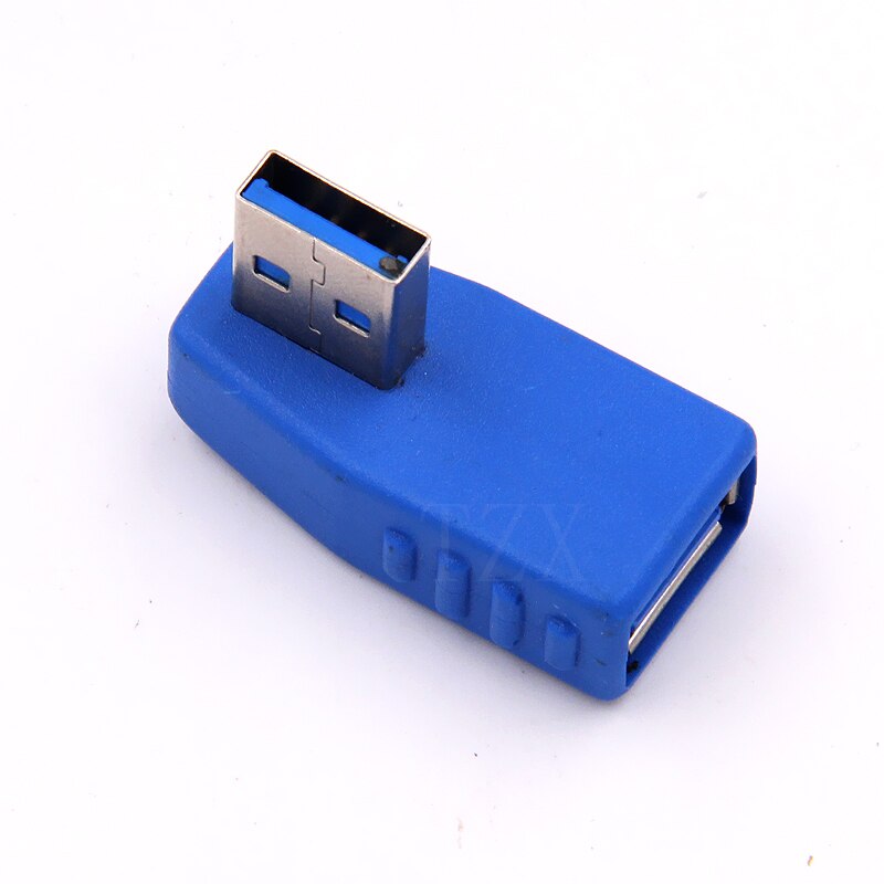 1 stks USB 3.0 90 graden Links USB man vrouwelijke turn adapter USB 3.0 Man-vrouw 90 graden converter