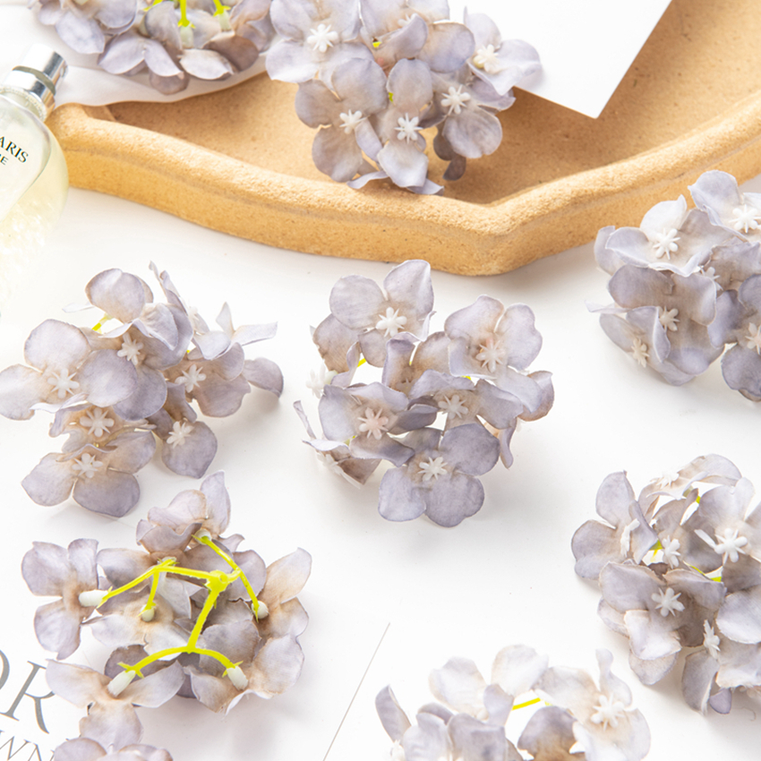 10Pcs Artificial Flowers Wedding Centerpieces for Tables Outdoor Garden Home Decoration Party Christmas Scrapbook Silk Hydrangea