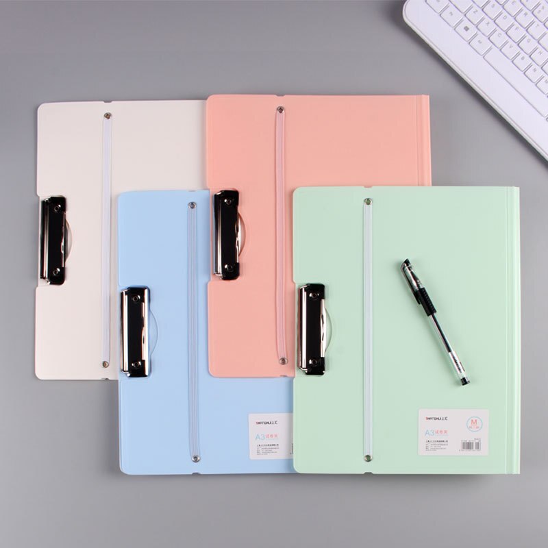 A3 Bag for Documents Clipboard Morandi File Folder Binder Organizer School Data Book Office Test Paper Stationery Storage Folder