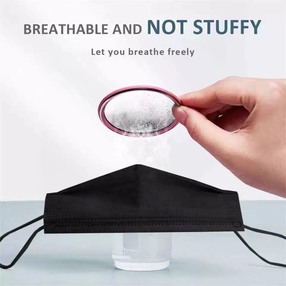 10/50 stk. maske engangs ansigtsmaske sort nonwoven 3 lag filter anti-støv åndbar beskyttende voksenmaske mundmasker på lager