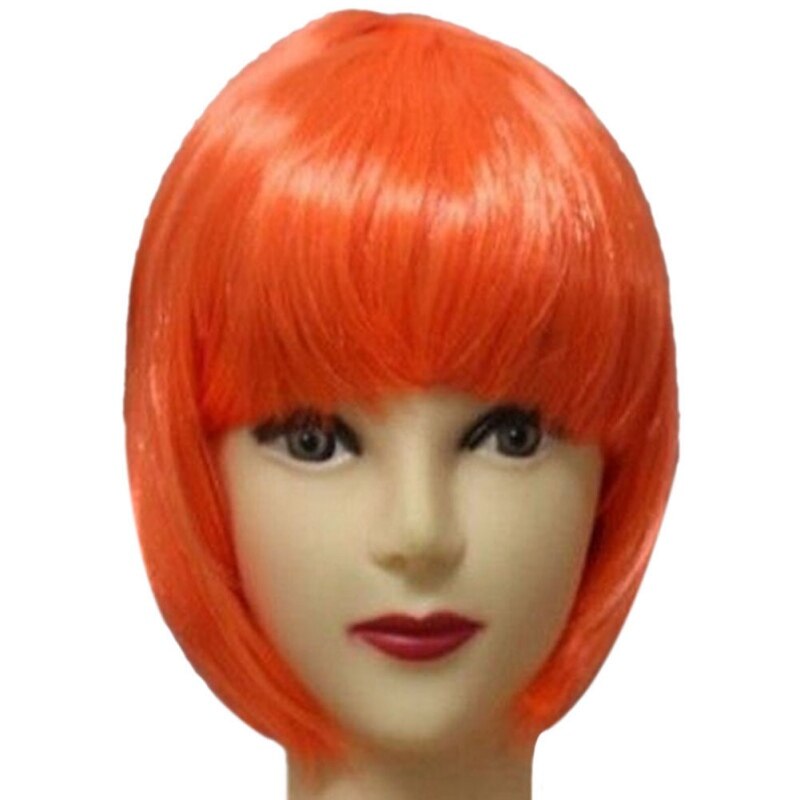Perruque BOB cheveux courts lisses pour femmes | Frange Cosplay, 13 couleurs, pour fête, spectacle sur scène, fournitures de fête,: O