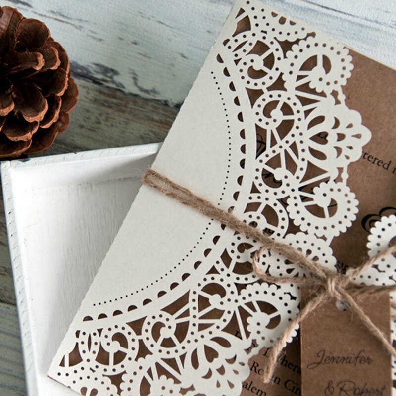 Kleine Kaart Custom Print Bruiloft Wenskaart Wit Print Uitnodiging Uitnodigingskaart