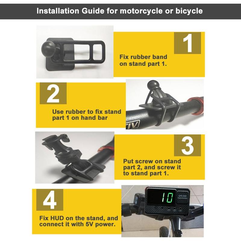 Universal Gps Speedometer Odometer Mileage Hud Display Digital Speed Alarm Mph Kmh for Cars Trucks Motorcycle and Bicycle Tools