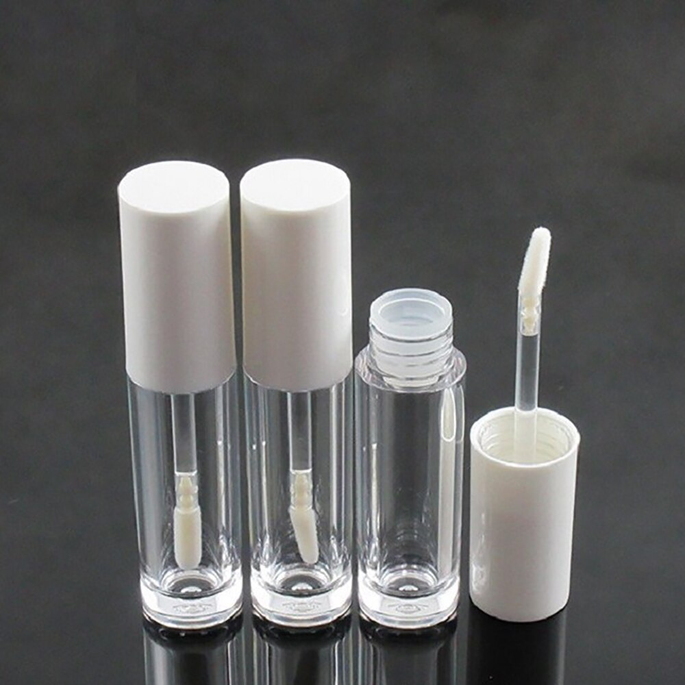 1 Stuks Lege Lipgloss Tubes Mini Hervulbare Cosmetische Container Plastic Monsterflesjes Wit Cap Diy Tool 5Ml Lip balm Fles