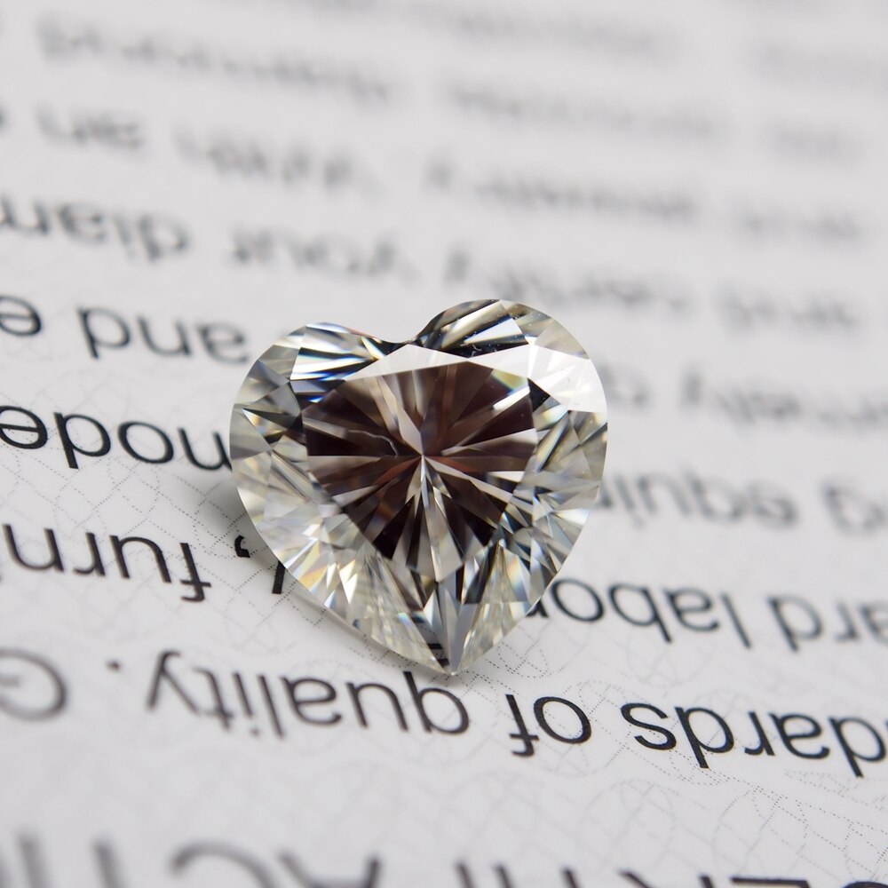 Piedra moissanita blanca DEF, corte de corazón, 3x3mm, Diamante de moissanita suelto, 0,1 quilates para anillo