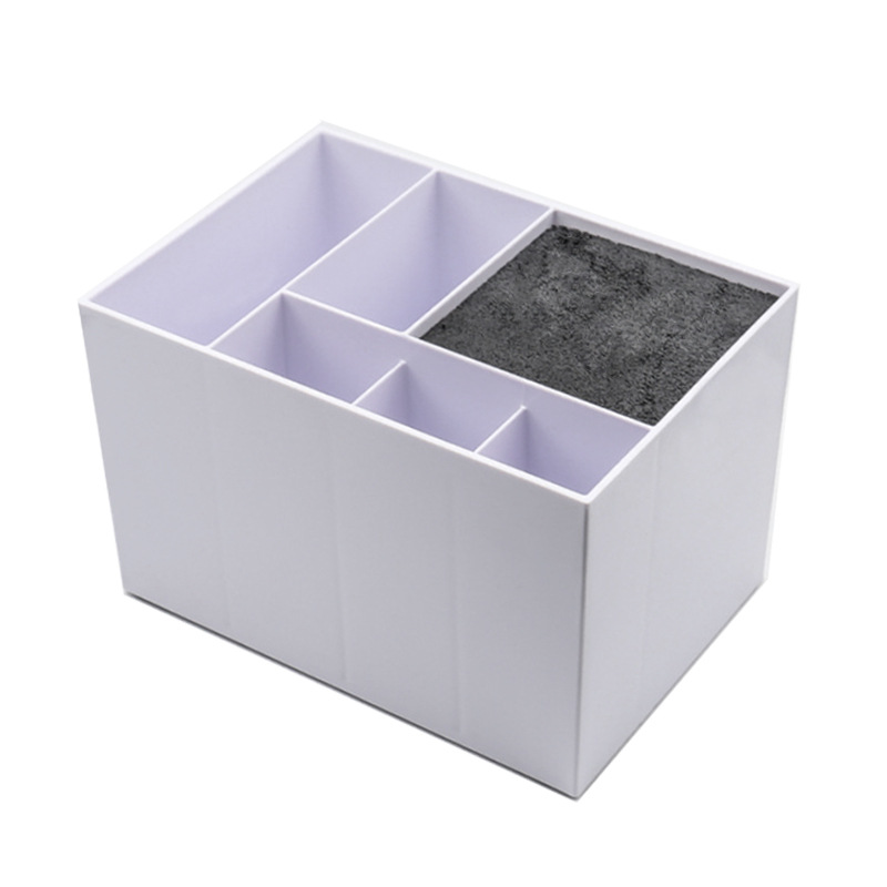 Barbershop Hairdressing Tools Storage Box Pro Barber Scissors Combs Holder Makeup Display Stand Salon Home Toolsbox Supplies: Rose Red