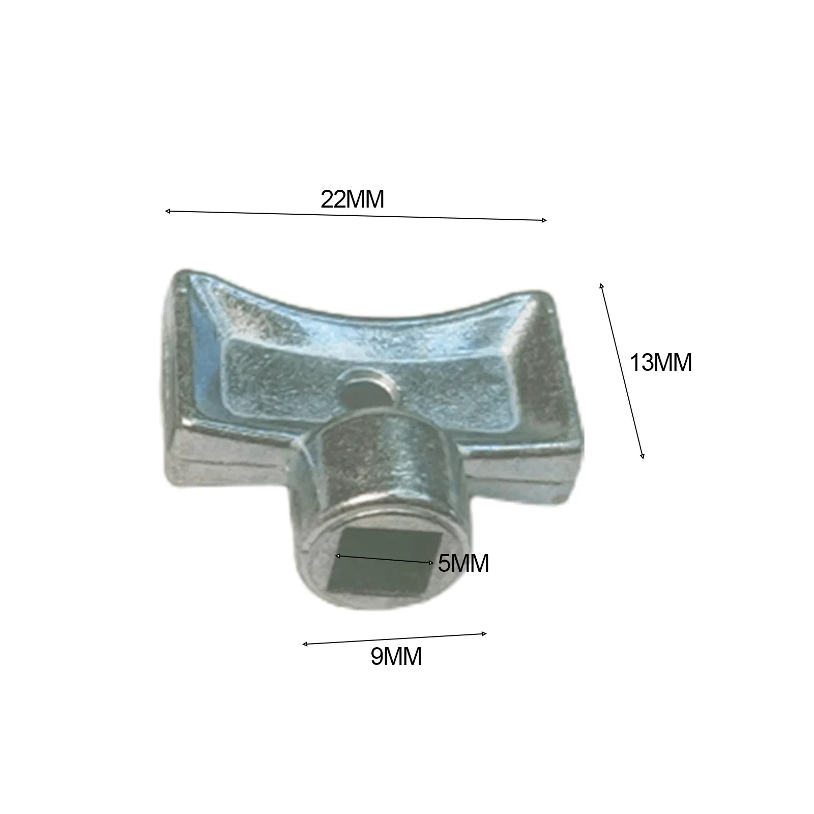 2PCS Kühler Auslass Ventil Schlüssel Zink-legierung Platz 5 × 5mm Kühlung Pneumatische Ventil Schlüssel Air Vent zentrale Heizung Schlüssel