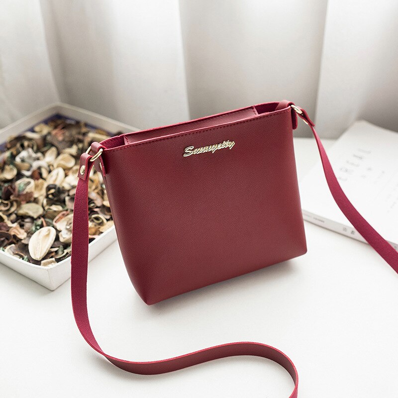 Bags for Women Simple Women Handbags Messenger Bag Retro Casual Small Fresh Small Square Bag: Red