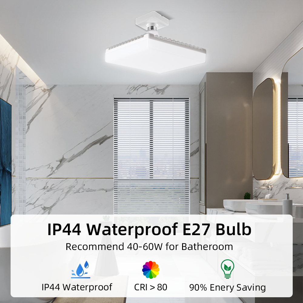 Bombillas Led cuadradas E27, iluminación de techo interior para sala de estar, pasillo, 30/40/50/65W, luces de garaje superbrillantes, bombilla Led