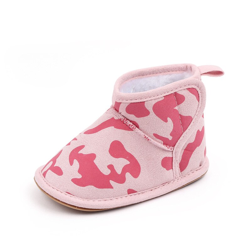 Winter Warme Kleinkind Booties Neugeborenes Baby Schuhe für 1 Jahr Altes Mädchen Beute Kleinkind Weiche Sohle Stiefel Bebes schuhe: Rosa / 7-12 Monate