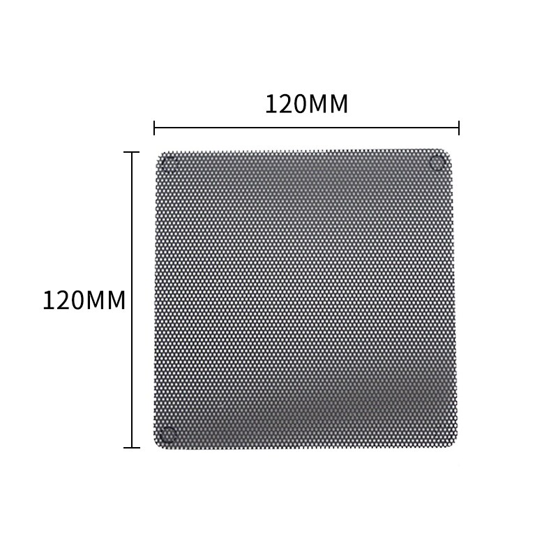 10 unids/lote 120mm negro cortable PVC PC ventilador polvo filtro caja a prueba de polvo malla de la computadora