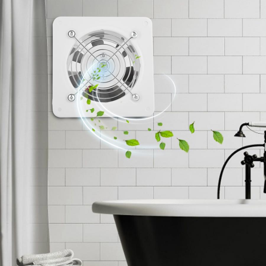 Bathroom Fan 12-25W Ventilation Extractor Exhaust Fan Wall Mounted Bathroom Kitchen Toilet 4" Window Fan