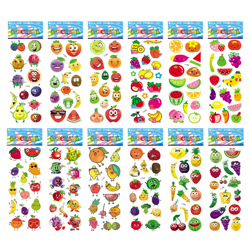 12 Sheets/Pack Kids Stickers Toy Cute Seabed Animals Fishes PVC Sticker for DIY Scrapbooking Diary Phone Stickers: 7
