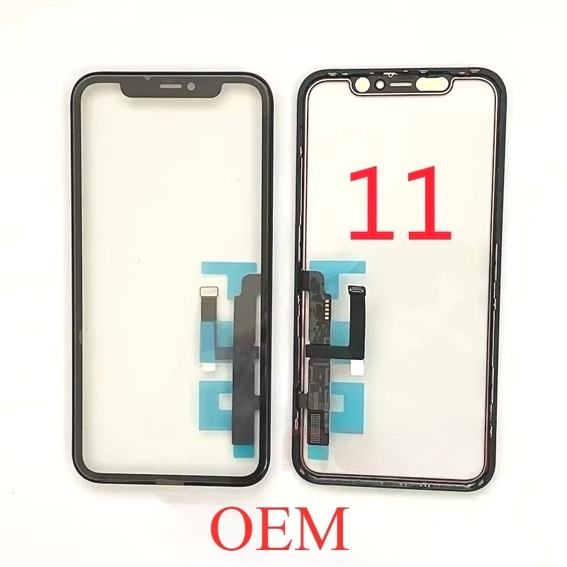 Ohne IC NoIC-Glas mit berühren-Digitizer mit OCA für iPhone 12 11 Profi Max TP Ersatz-Telefonreparatur: Dunkelblau