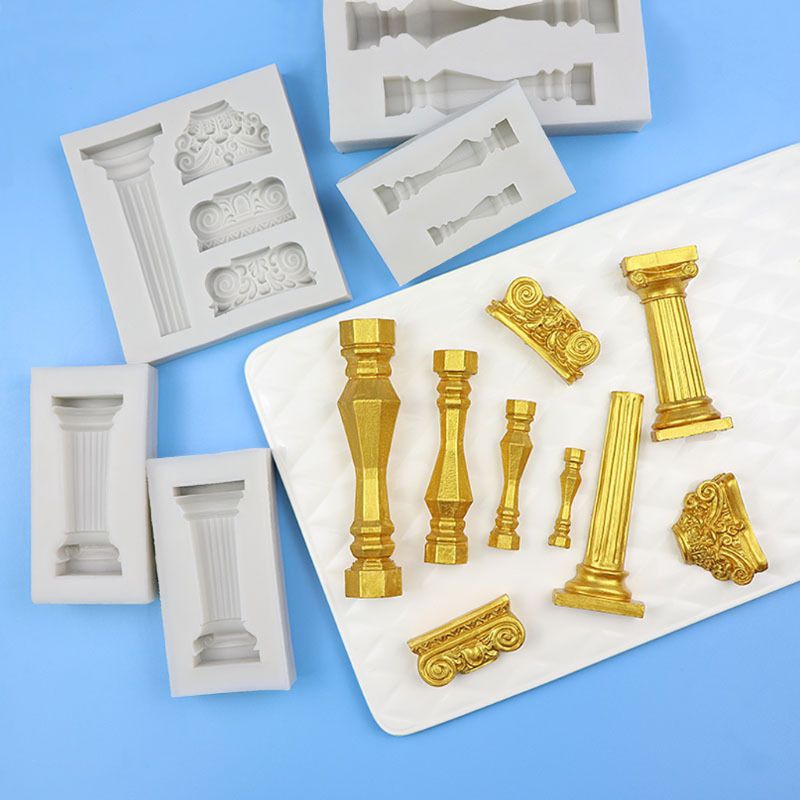 Ancient Greek Pillars Mold Roman Column Mold Sugarcraft Chocolate Pastry Polymer Clay Epoxy Resin Art Crafting Tools