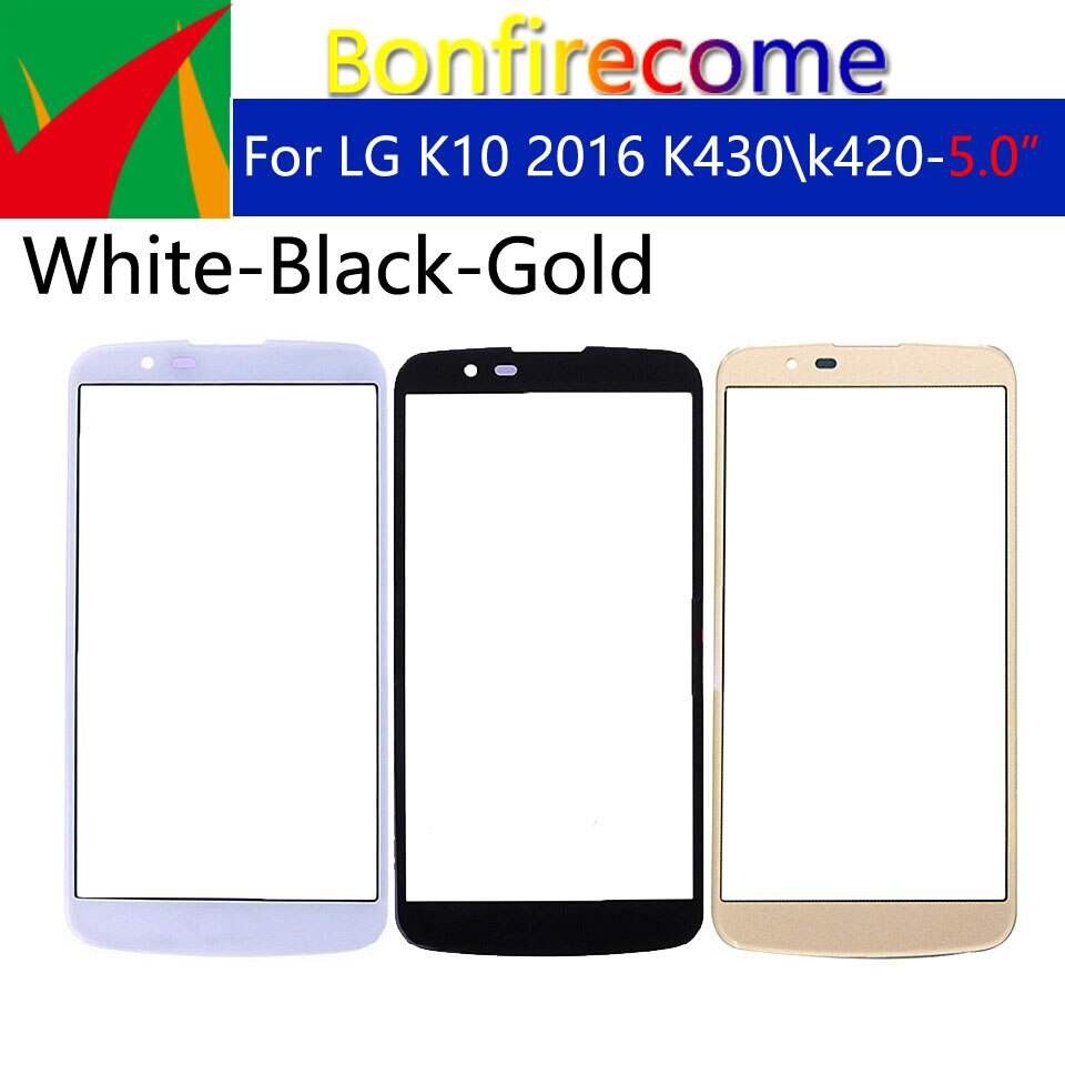 berühren Bildschirm Für LG K10 K410F M2 K430T K420N K430DS Vorderseite Glas Tafel Vorderseite äußere Glas Objektiv Für K10 LCD Glas Ersatz
