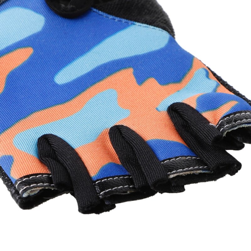 2018 nova chegada crianças luvas metade dedo respirável skate equitação anti deslizamento luvas ao ar livre