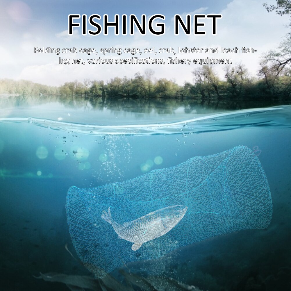 Foldable Fishing Cast Net Crab Trap Fish Cages Fish Trap Loach Shrimp Net Netting Automatic Fishing Cage Foldable Trap Cast Net