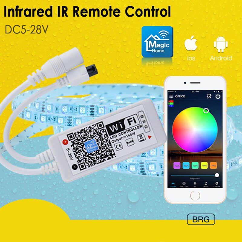 Luz RGB con controlador Led, 24 teclas, infrarrojos, Control remoto, Alexa, música, Wifi, controlador de luz, Wifi