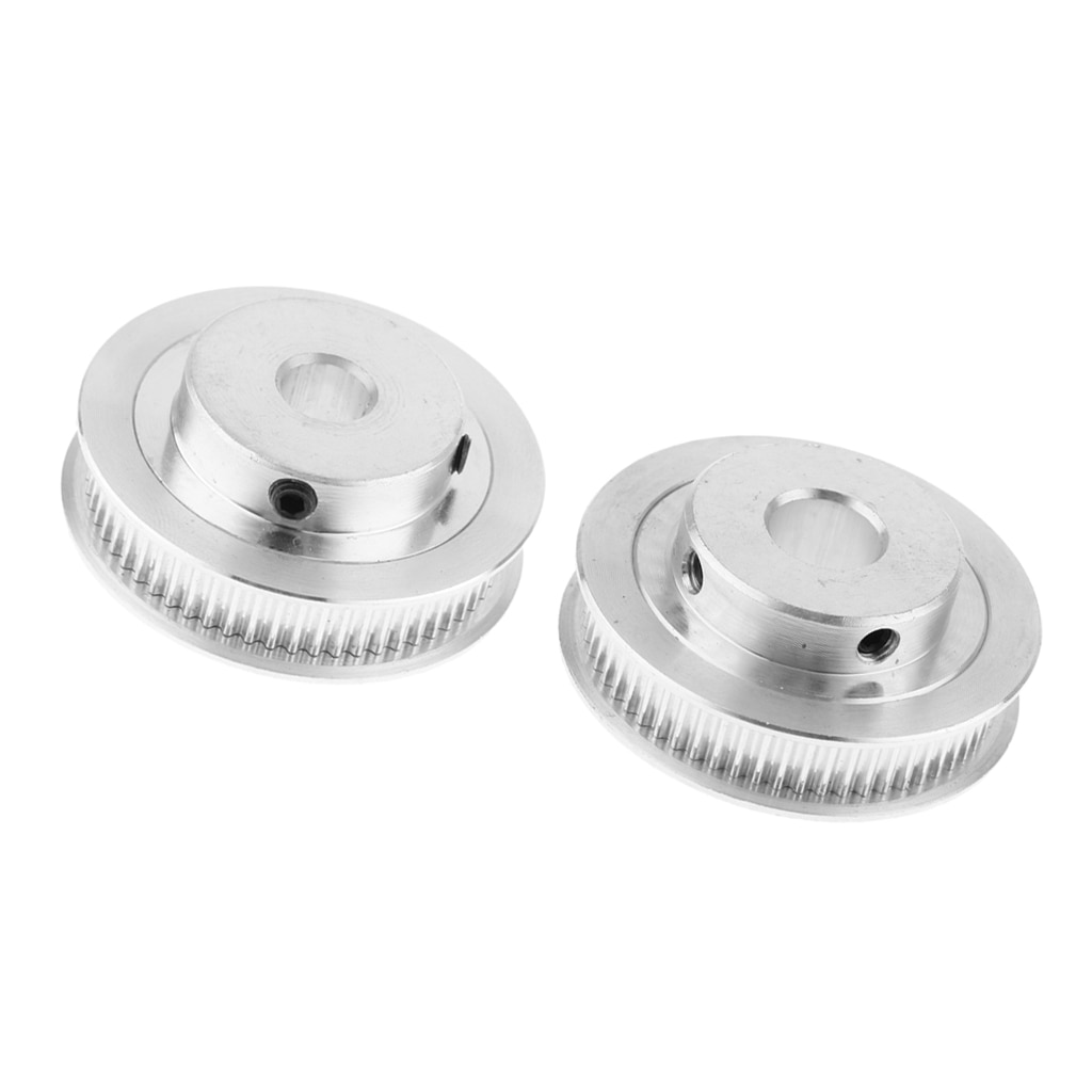 2PCS GT2 60 Teeth Timing Belt Pulley 2pcs 3D Printer Aluminum GT2 Synchronous Wheel 8mm+10mm