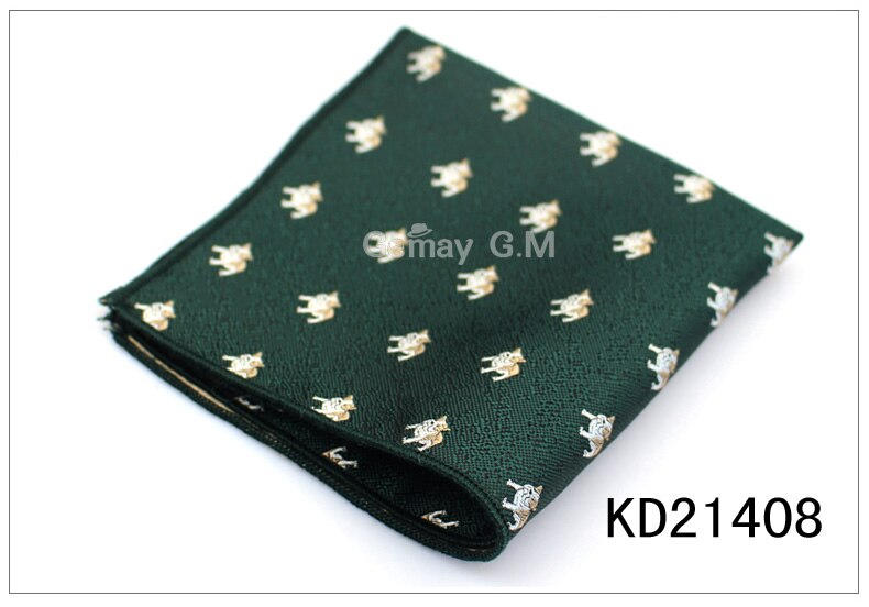 Merk heren zakdoek zakdoek dieren pochet zakelijke pakken borst handdoek zakdoek heren polyester garen pak zakdoeken: Kd21408