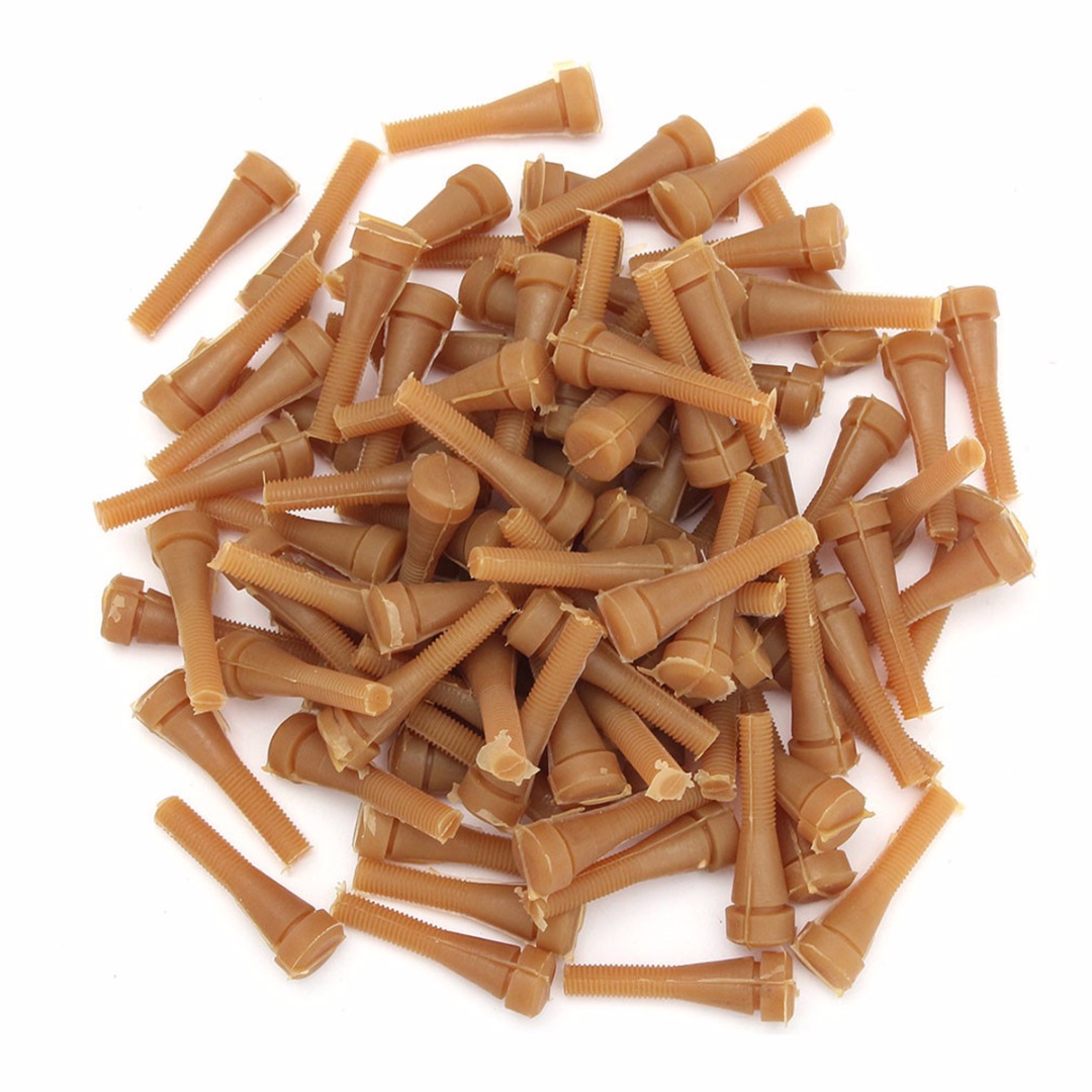 Recogedor de pollo con pegamento para dedos de aves de corral, 96 Uds., 20x65mm, desplumador resistente: 96pcs