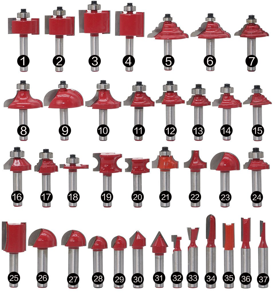 1 st 8mm Schacht hout router bit Rechte frees trimmer reiniging flush trim hoek ronde cove doos bits frezen Cutte
