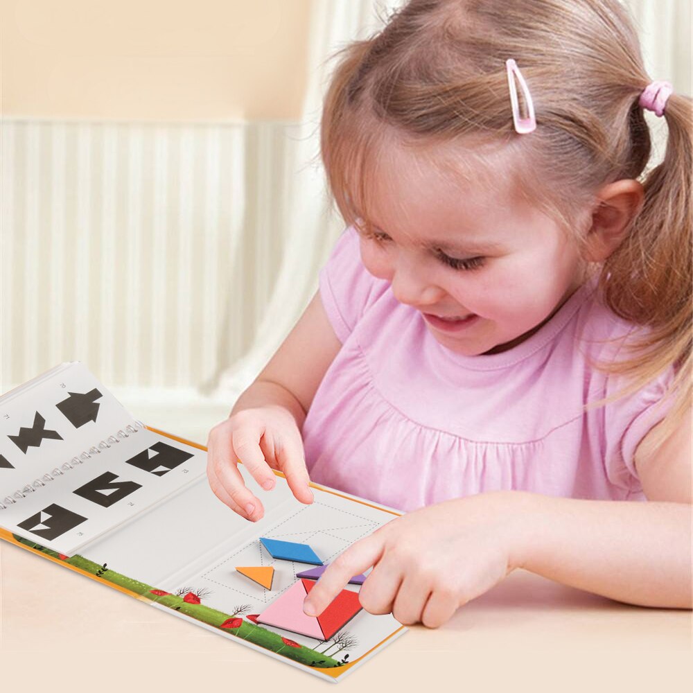 D-FantiX Magnetische Tangram Rätsel Buch Spiel For... – Grandado