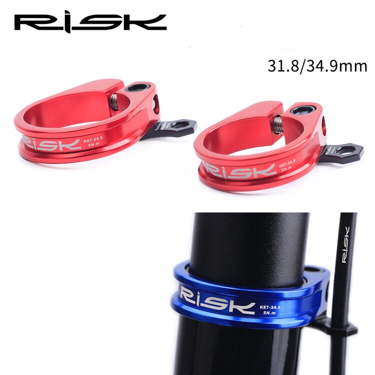 Cykel 31.8/34.9mm mtb cykel sadelpind klemme ultralet lås cykel saddelpinde klemmer med kabel organizer road cykel sadelpind klip