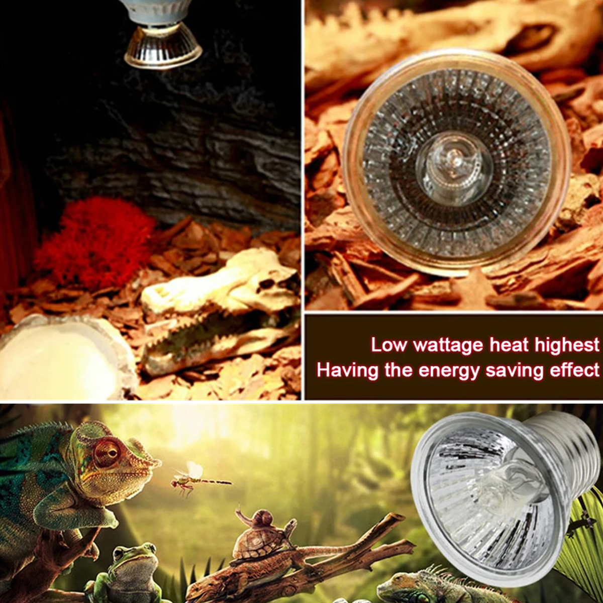 Lâmpadas de aquecimento para répteis uva + uvb 3.0. 25/50/75w, lâmpadas uv e anfíbios, iluminação solar de preservação de calor para animais de estimação
