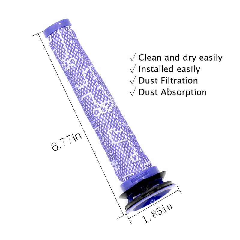 Vaskbart forfilter efterfilter hepa luftfiltre egnet til dyson v6 dc59 dc62 sv03 støvsuger dele tilbehør dysonv 6