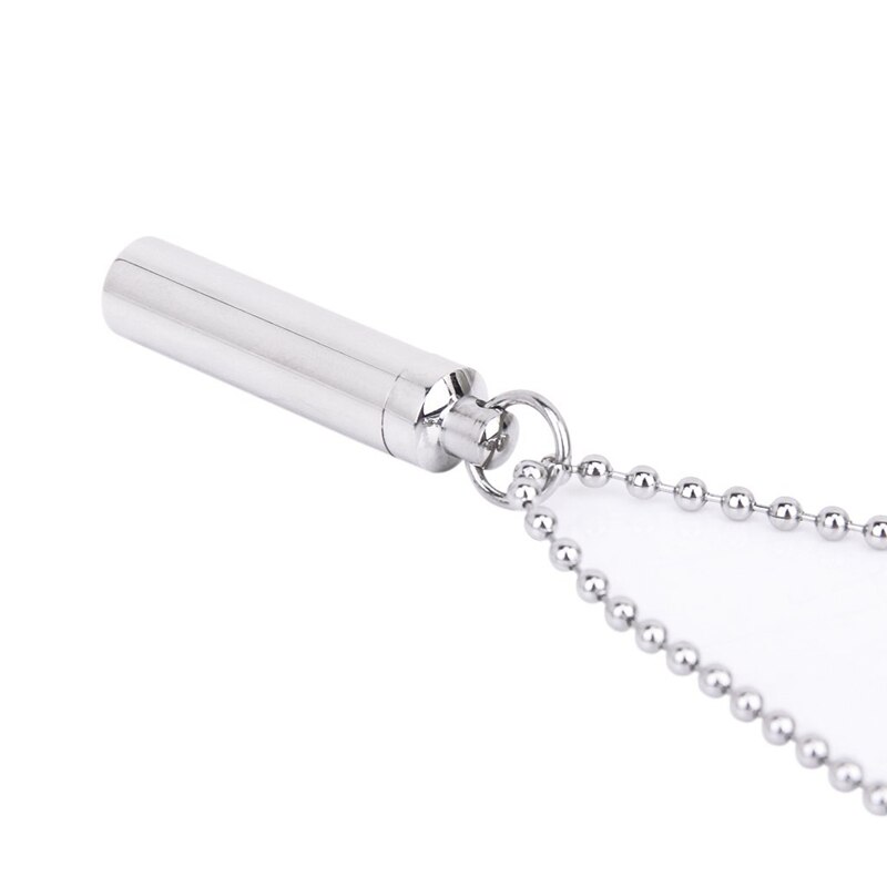 Acier inoxydable pilule porte-étui cylindre crémation urne mémorial pendentif collier souvenir 49*11mm