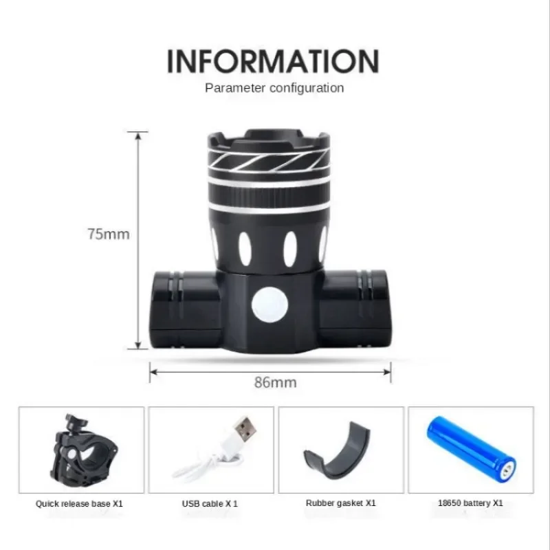 Z30 15000LM T6 LED-licht Fiets/Fiets/Lichtset USB Oplaadbare koplamp/Zaklamp Waterdicht Zoombare fietslamp voor fiets