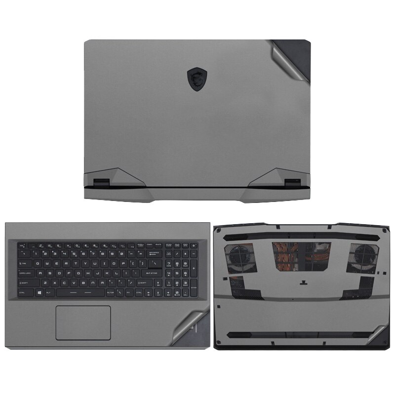 Vinyl Stickers for MSI Laptop GE66 Gaming NoteBook PVC Decal Anti-Scratch Cover for MSI GE66/GP66 Protective Film: For MSI GE66 / Dark grey