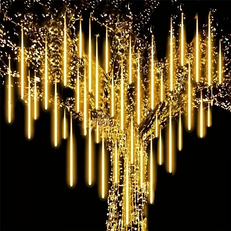 Slinger Fairy Lights String Outdoor Tuinlamp 30/50Cm Led Meteor Douche Licht 8 Tubes Kerst Decor Us/Eu Stekker Straatlantaarn