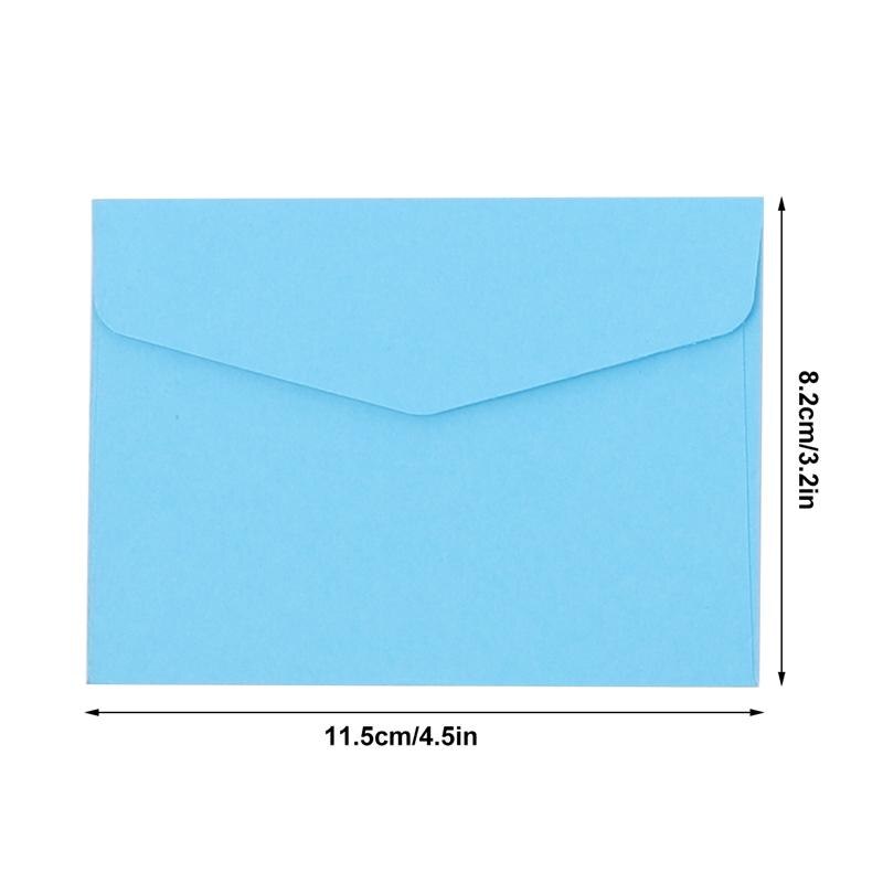 120Pcs Mini Envelopes Small Greeting Card Message Card Letter Stationary Storage Paper (Random Color)