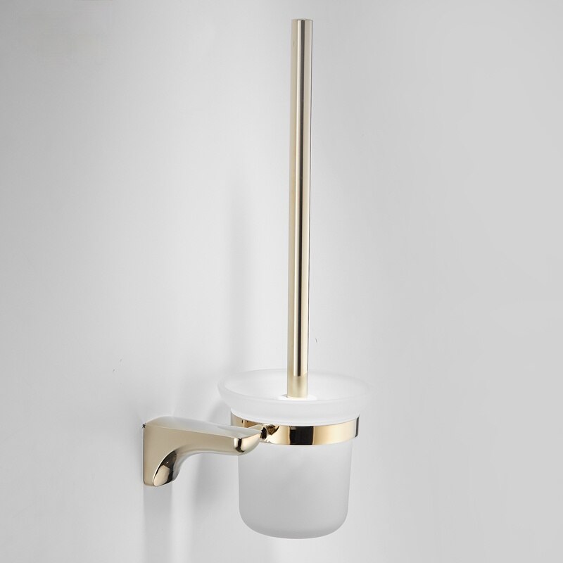 Toallero dorado de lujo para baño, barra de toalla, juego de colgante de hardware: toilet brush holder