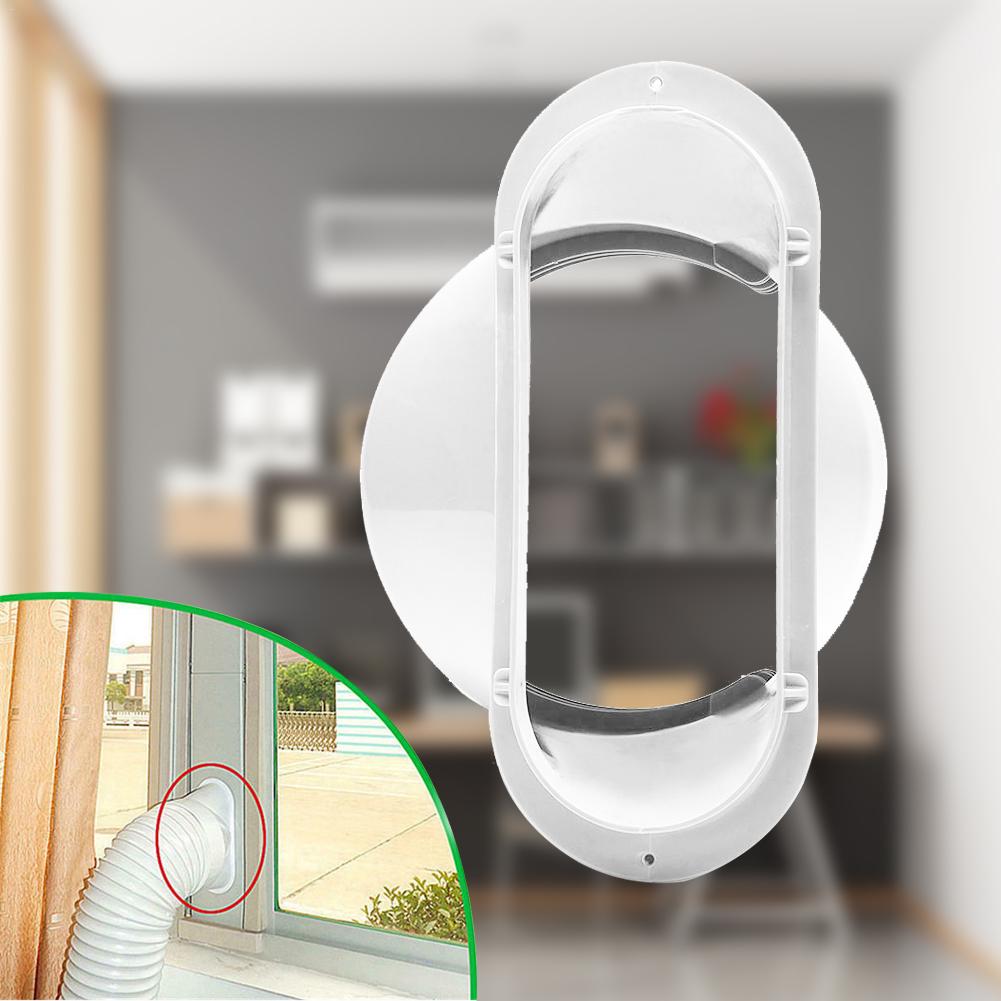 Manguera de escape ajustable portátil, accesorios de interfaz de boca plana para tubo de escape, deflector de aire acondicionado