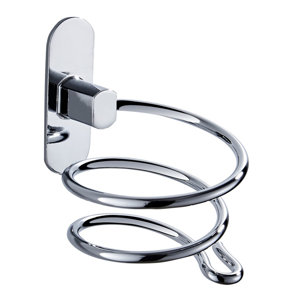 Wall-Mounted Hair Dryer Bracket High Stainless Steel Durable Easy To Install Spiral Frame Organizer Bathroom Accessories: Default Title