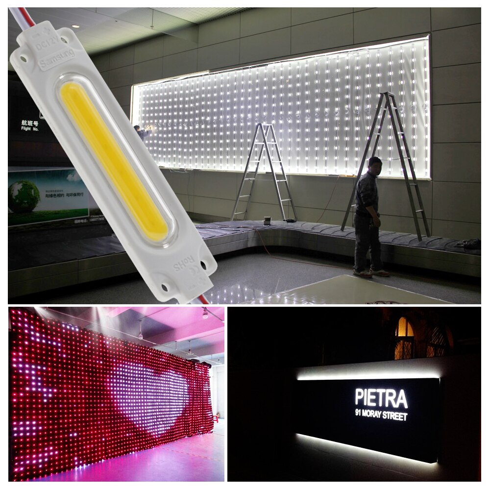 Led modul  dc12v 2w vandtætte led moduler til udendørs reklame baggrundsbelysning modul rgb hvid blå rød grøn 20 stk/parti