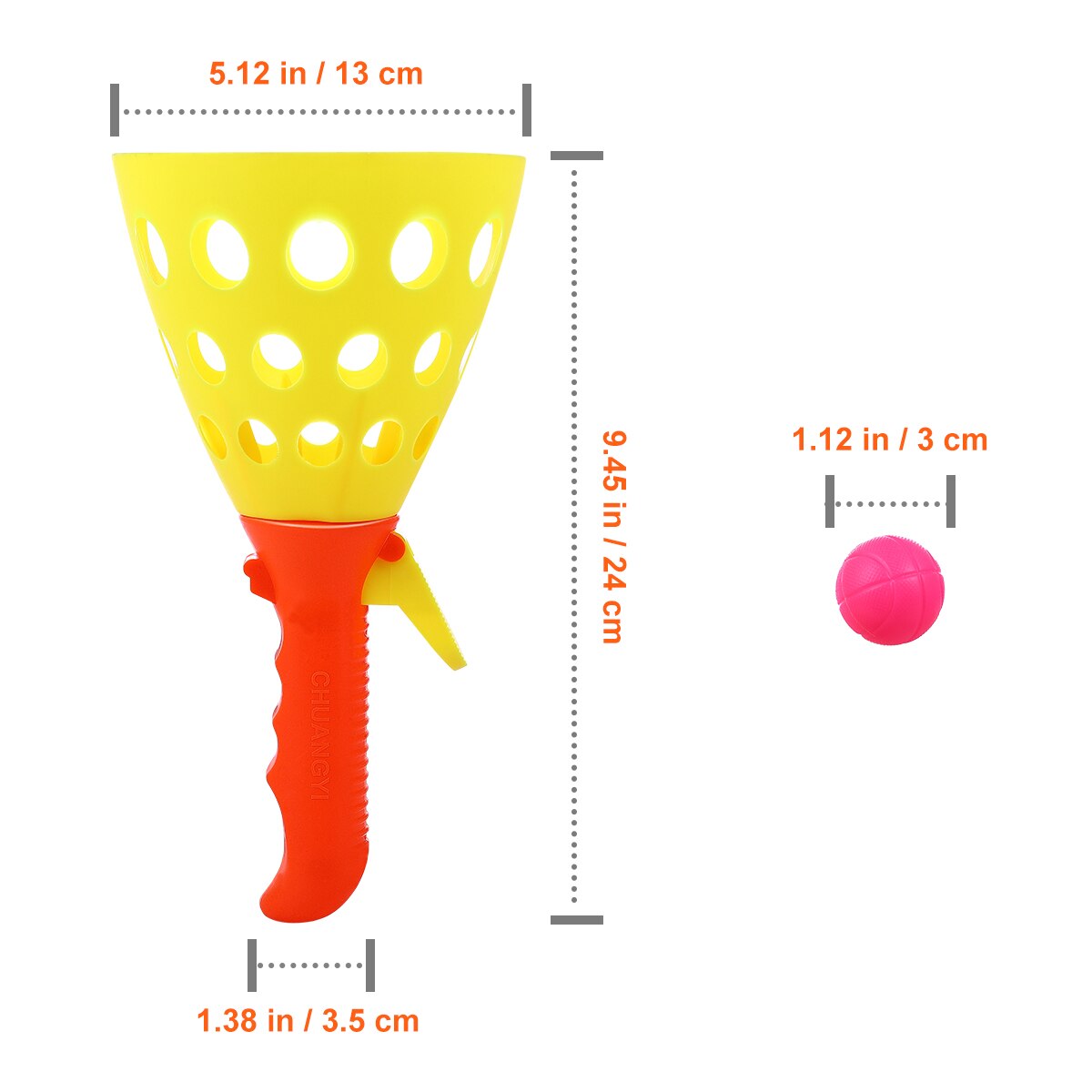 Lioobo lansera och fånga bollspel set kastspel barn utomhus trädgård bakgård lekaktivitet 4 racketar 4 bollar (slumpmässig färg)