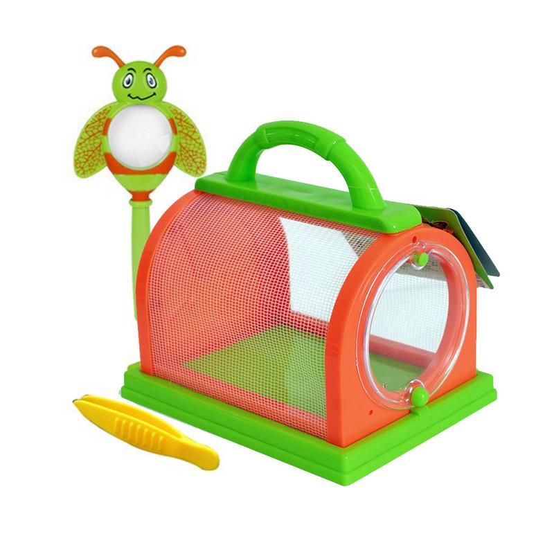 Insect Box Small Pet Observation Box Children's Portable Plastic Insect Cage Box Feeding Observation Experiment: Default Title