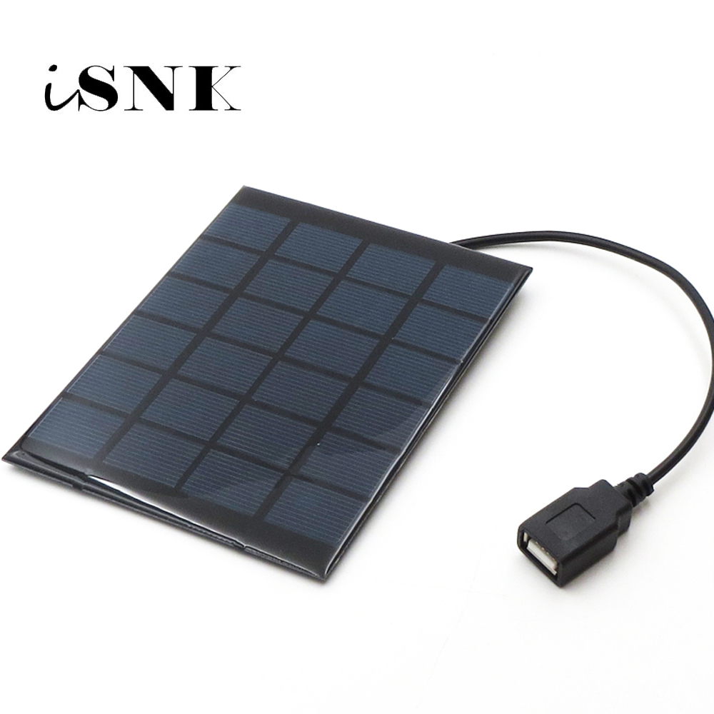 Solar Panel Charger 6V Solar Cell Polycrystalline DIY Solar Charge Battery cable 5V USB output Solar Panel 6VDC 2 3 5 6 10 20 W